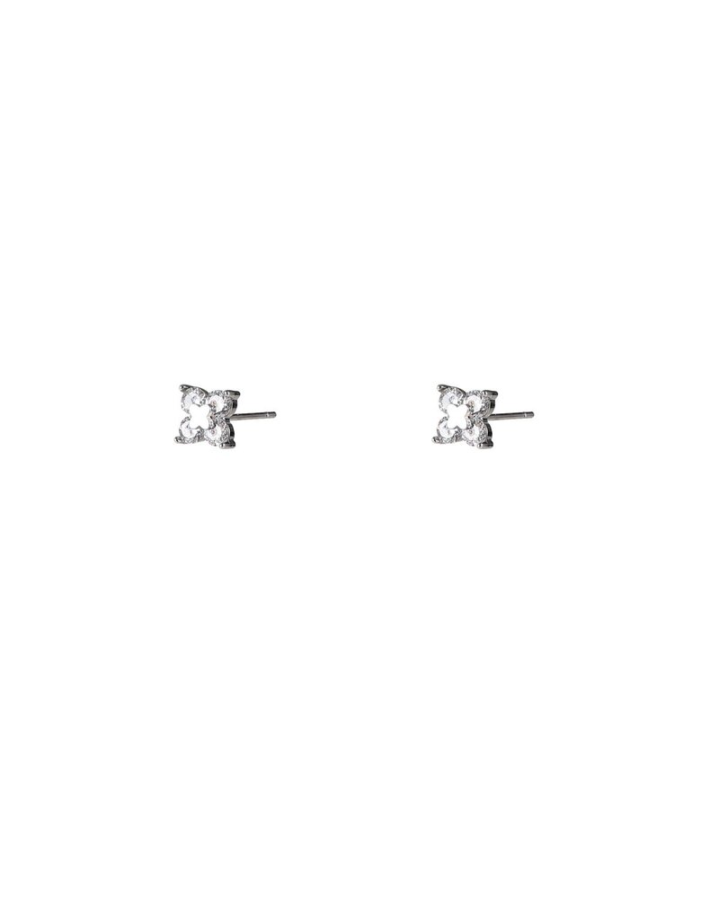 Go Dutch Label D&E - Sprakle Clover Stud - zilver