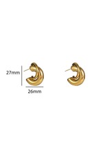 Go Dutch Label D&E - Small Double Hollow Hoop - goud
