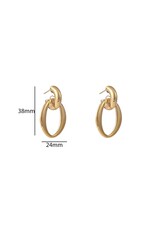Go Dutch Label D&E - Open Oval Hoop - goud
