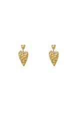 Go Dutch Label D&E - Wavy Hearts Dangle - goud