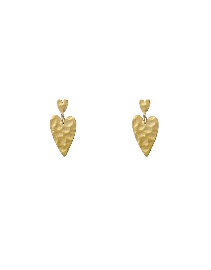 Go Dutch Label D&E - Wavy Hearts Dangle - goud