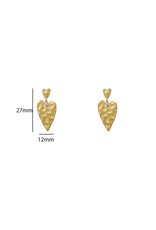 Go Dutch Label D&E - Wavy Hearts Dangle - goud