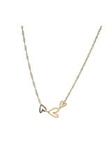 Go Dutch Label D&E - Heart wave necklace - goud