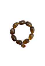 21Jewelz Statement armband met ovale kralen - ombre bruin