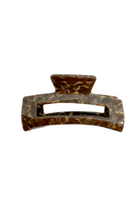 21Jewelz Grote haarklem - bruin print