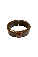 21Jewelz Statement bangle met sluiting - bruin
