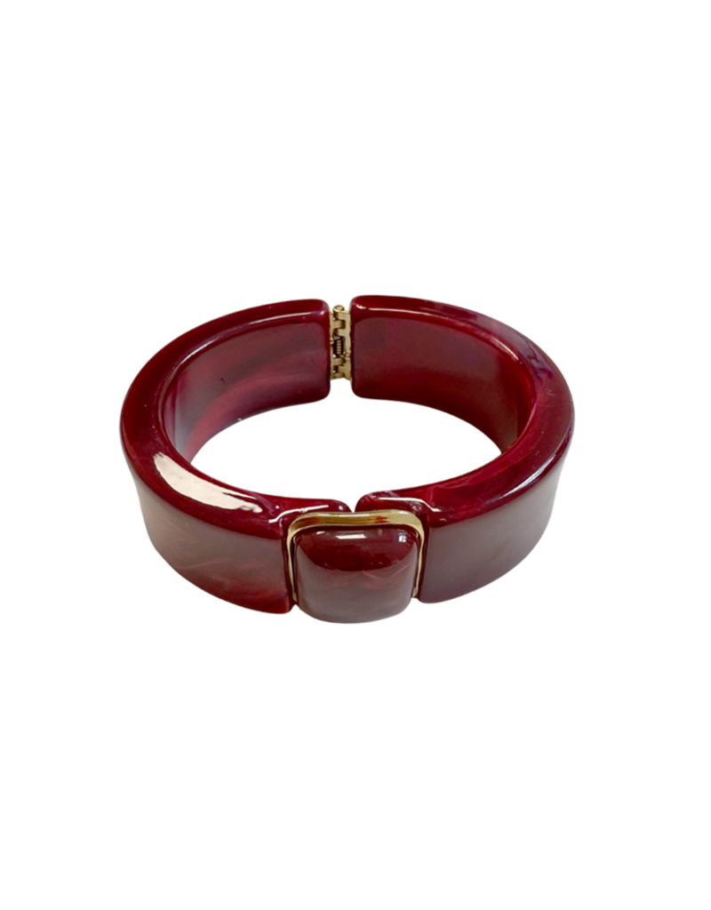 21Jewelz Statement bangle met sluiting - bordeaux