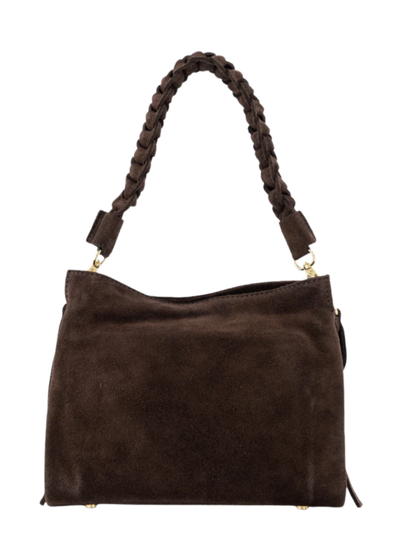 21Jewelz Handtas met gevlochten hengsel - choco bruin