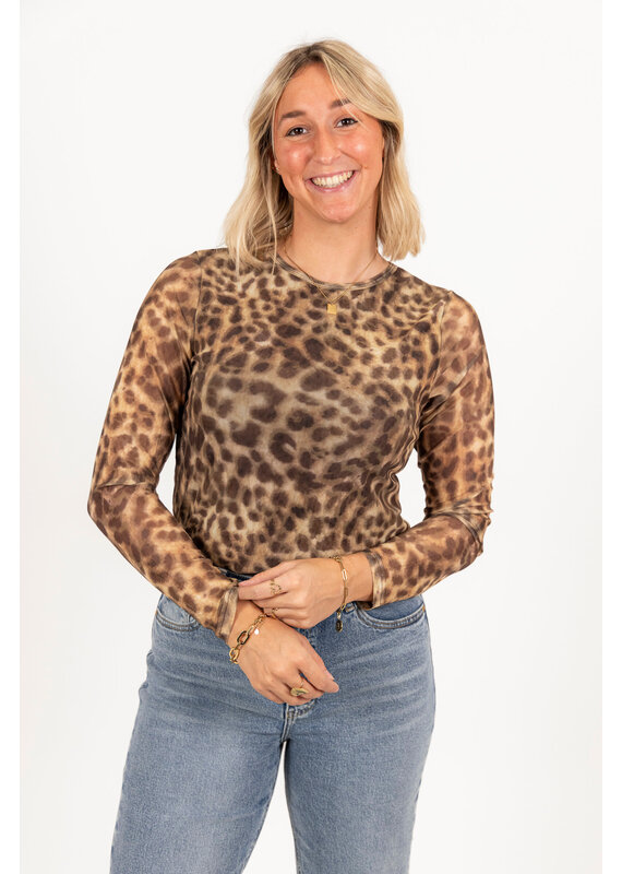 21Jewelz Bruine panterprint top