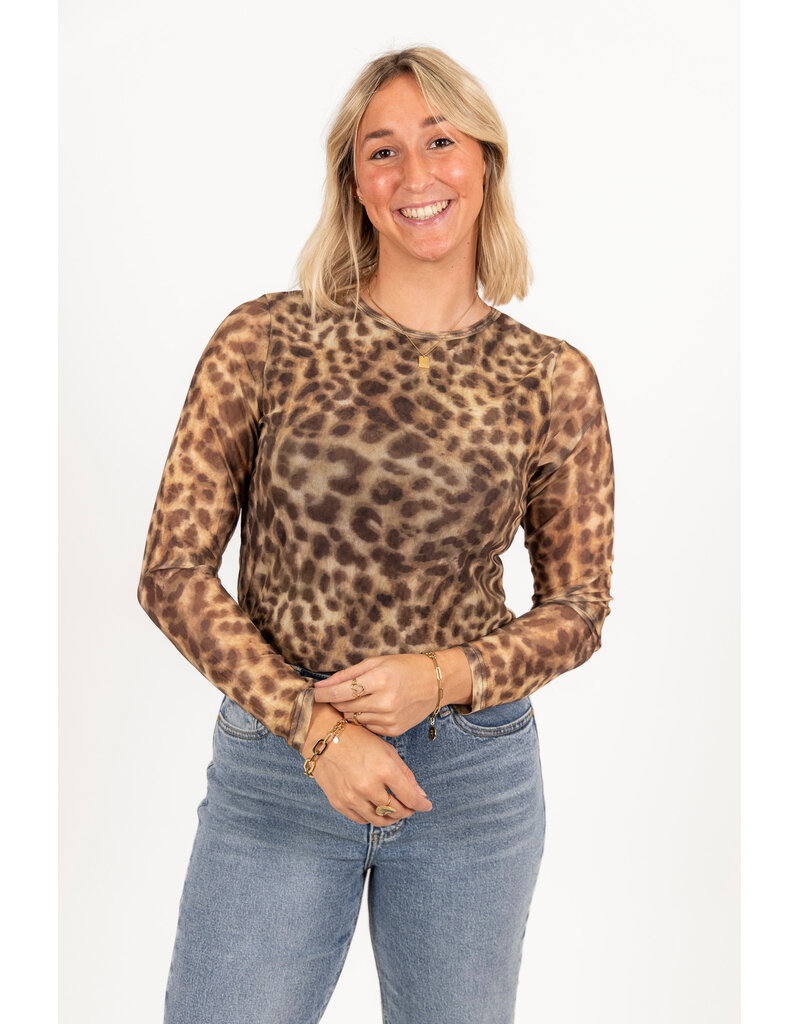21Jewelz Bruine panterprint top