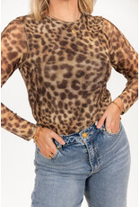21Jewelz Bruine panterprint top