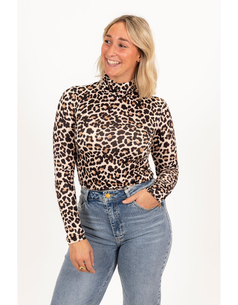 21Jewelz Leopard top - beige