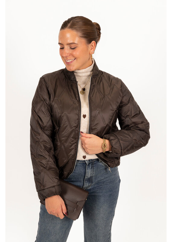 21Jewelz Gewatteerde bomber - bruin