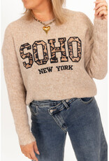 21Jewelz Soho trui - beige/panterprint