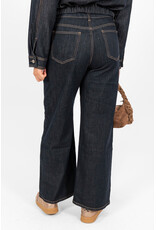 21Jewelz Wide leg jeans met opvallend stiksel - donkerblauw
