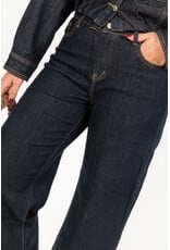 21Jewelz Wide leg jeans met opvallend stiksel - donkerblauw