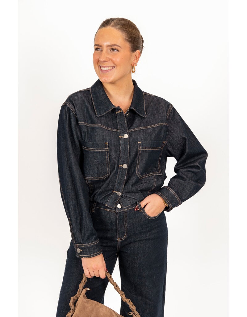 21Jewelz Jeans jasje met opvallend stiksel
