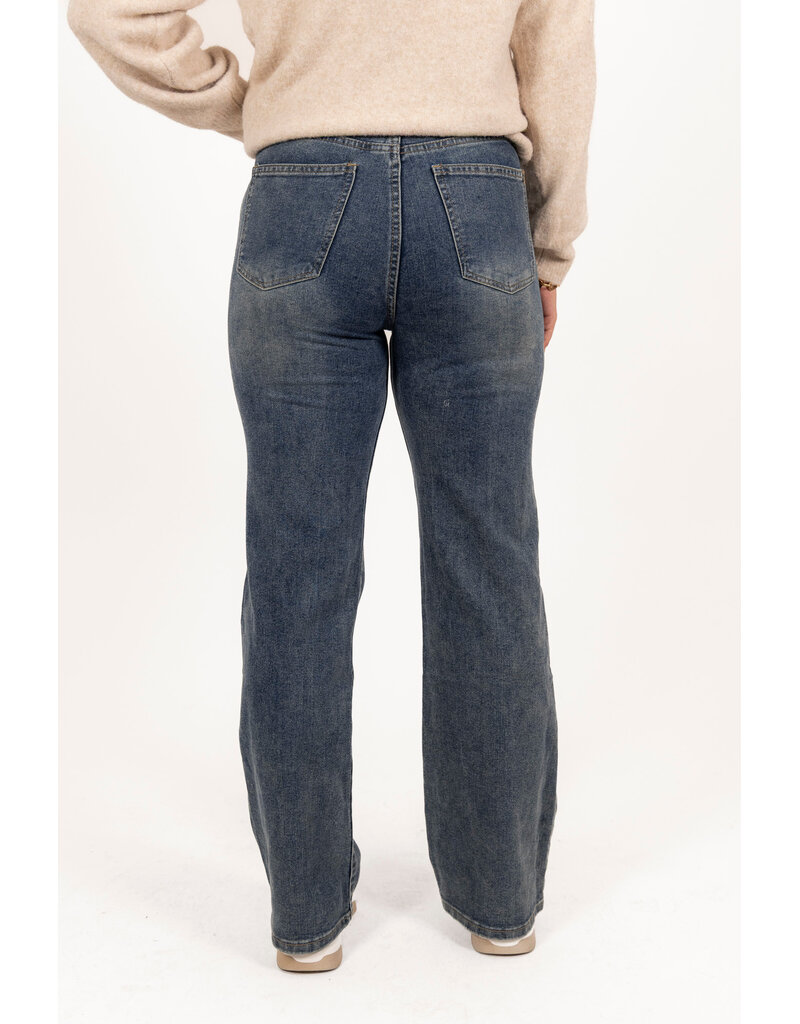 21Jewelz Straight fit wide leg jeans - blauw