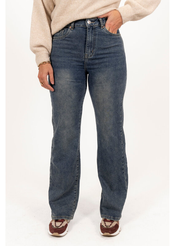 21Jewelz Straight fit wide leg jeans - blauw