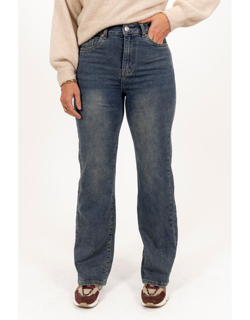 21Jewelz Straight fit wide leg jeans - blauw