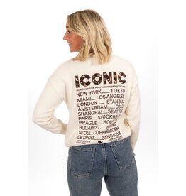21Jewelz Sweater Iconic - ecru/panterprint