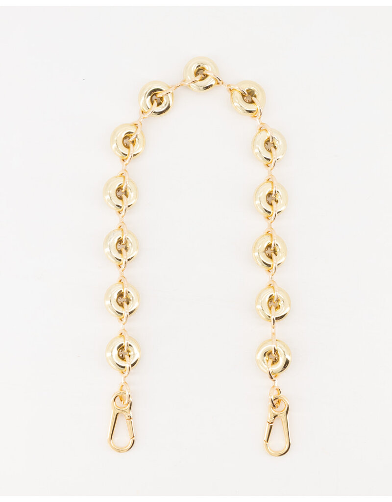 21Jewelz Telefoonkoord met ronde kralen 50cm - goud