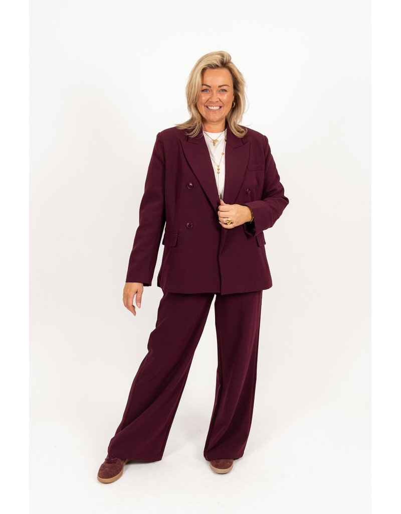 21Jewelz Blazer met dubbele knopen - bordeaux