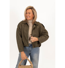 21Jewelz Trendy suede jasje - groen