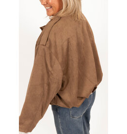21Jewelz Trendy suede jasje - taupe