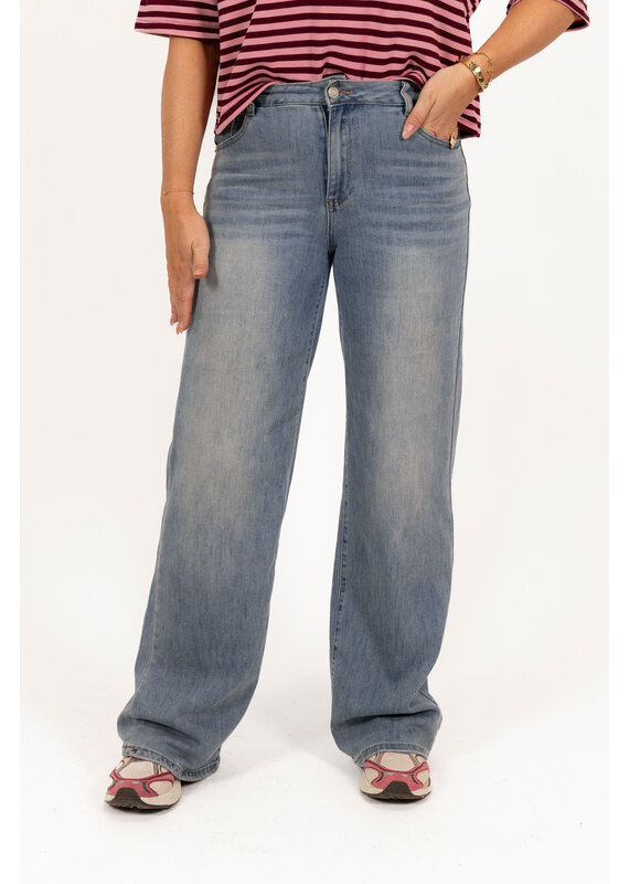 21Jewelz Basic stretch extra long wide leg - blauw
