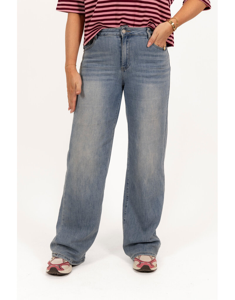 21Jewelz Basic stretch extra long wide leg - blauw