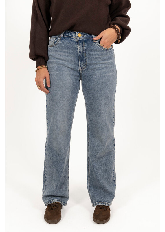21Jewelz High waist wide leg jeans - blauw