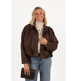 21Jewelz Trendy suede jasje - bruin