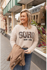 21Jewelz Soho trui - beige/panterprint