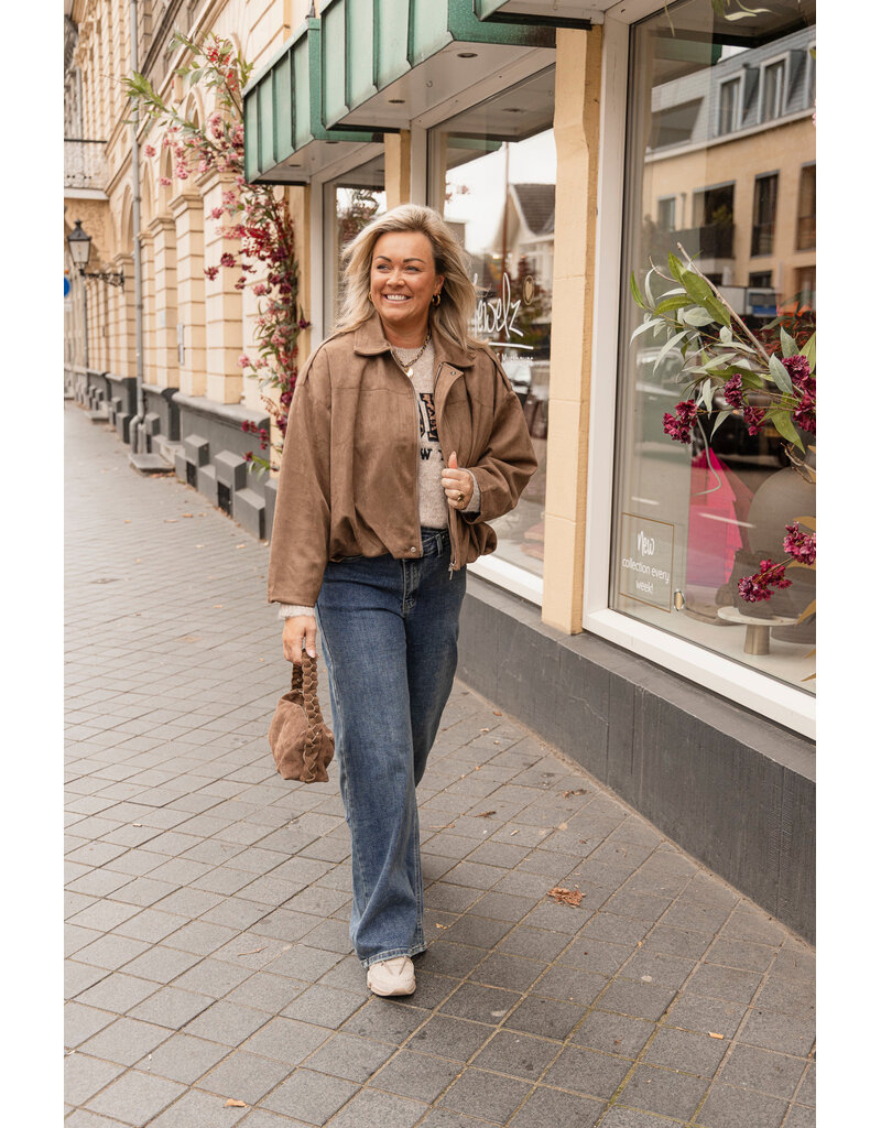 21Jewelz Soho trui - beige/panterprint