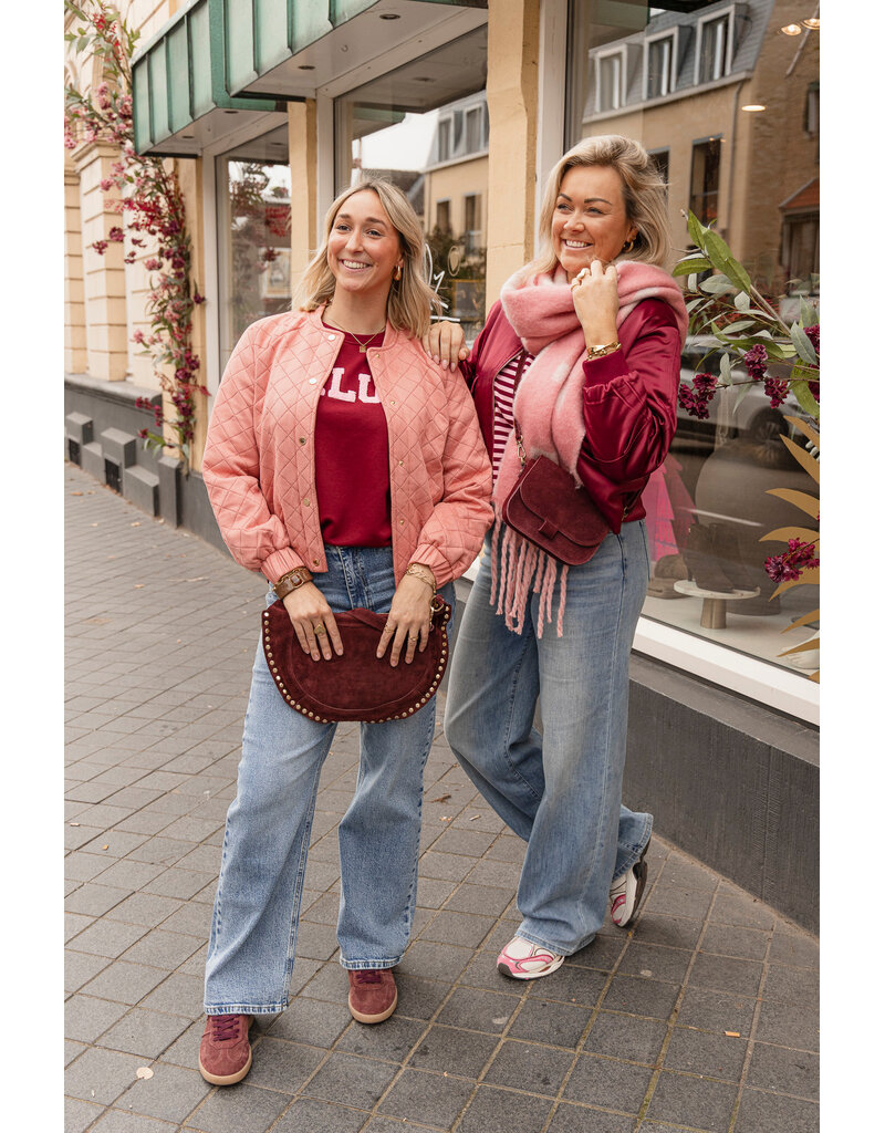 21Jewelz Gestreept shirt - bordeaux/roze