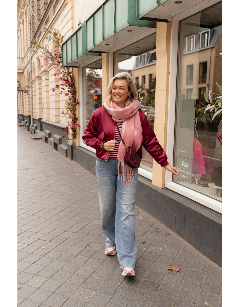 21Jewelz Gestreept shirt - bordeaux/roze