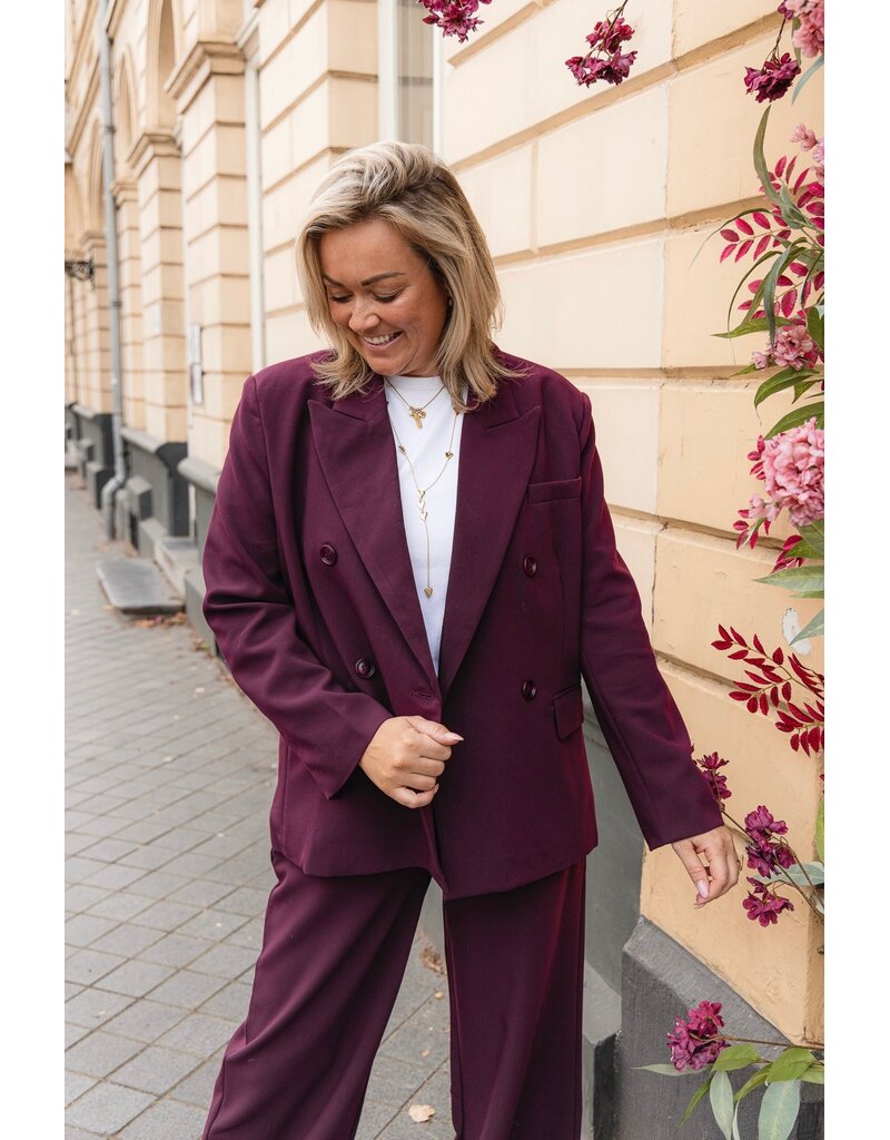 21Jewelz Blazer met dubbele knopen - bordeaux