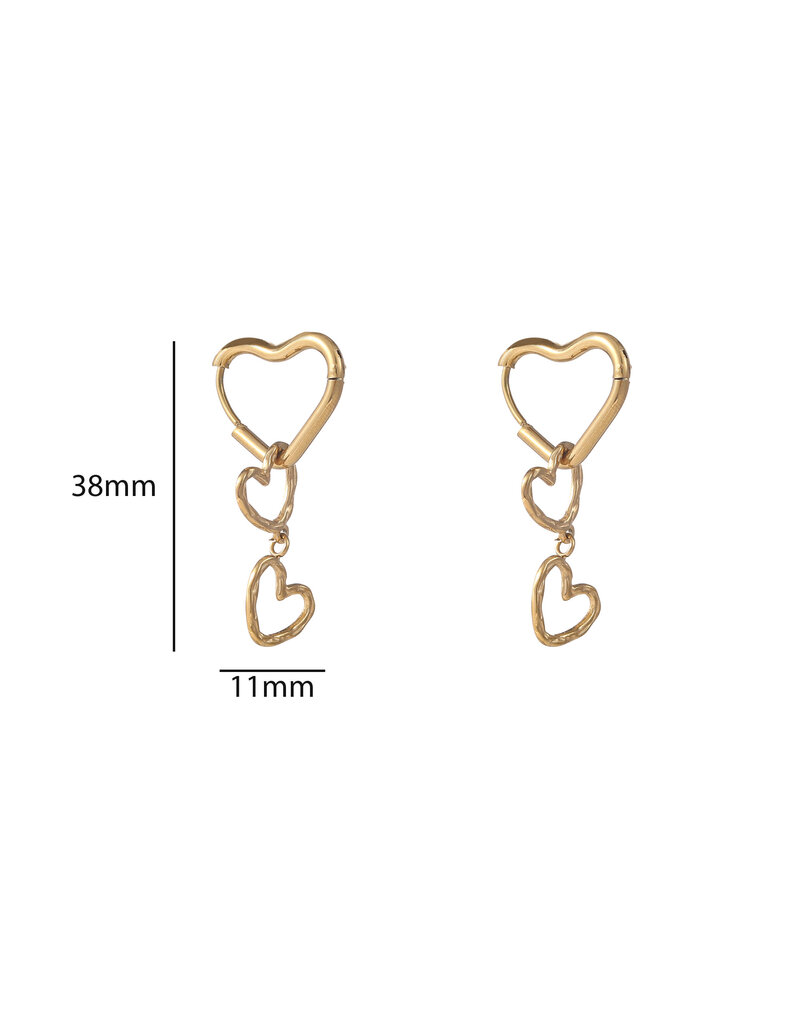 Go Dutch Label D&E - Hoop heart hoop - goud