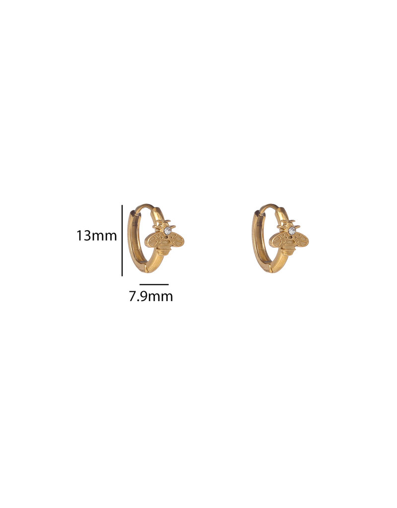 Go Dutch Label D&E - Sparkle Bee Hoop - goud