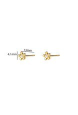 Go Dutch Label D&E - Tiny flower stud - goud