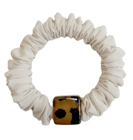 21Jewelz Haar elastiek met panterprint detail - ecru