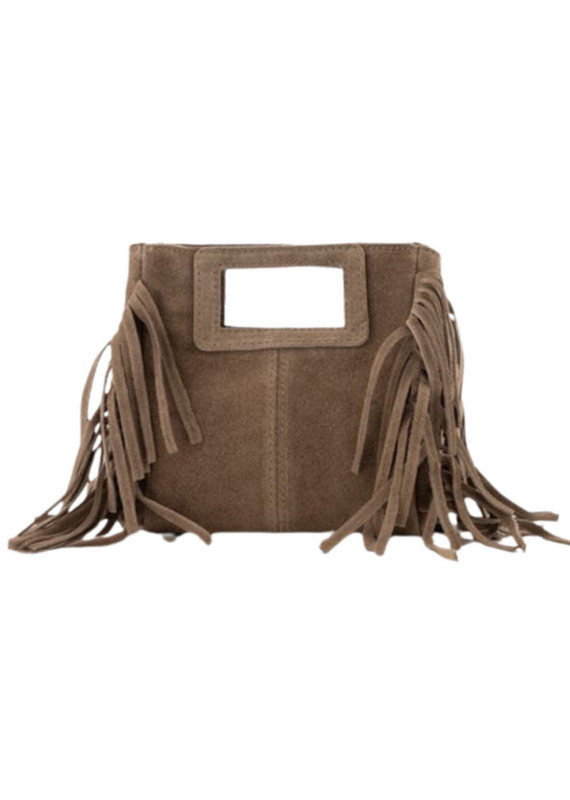 21Jewelz Mini tasje met franjes - taupe
