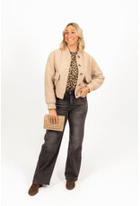 21Jewelz Bomber jasje met knoopjes - ecru