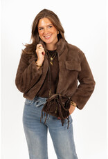 21Jewelz Fluffy jas cropped - bruin