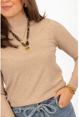 21Jewelz Basic trui met col - beige