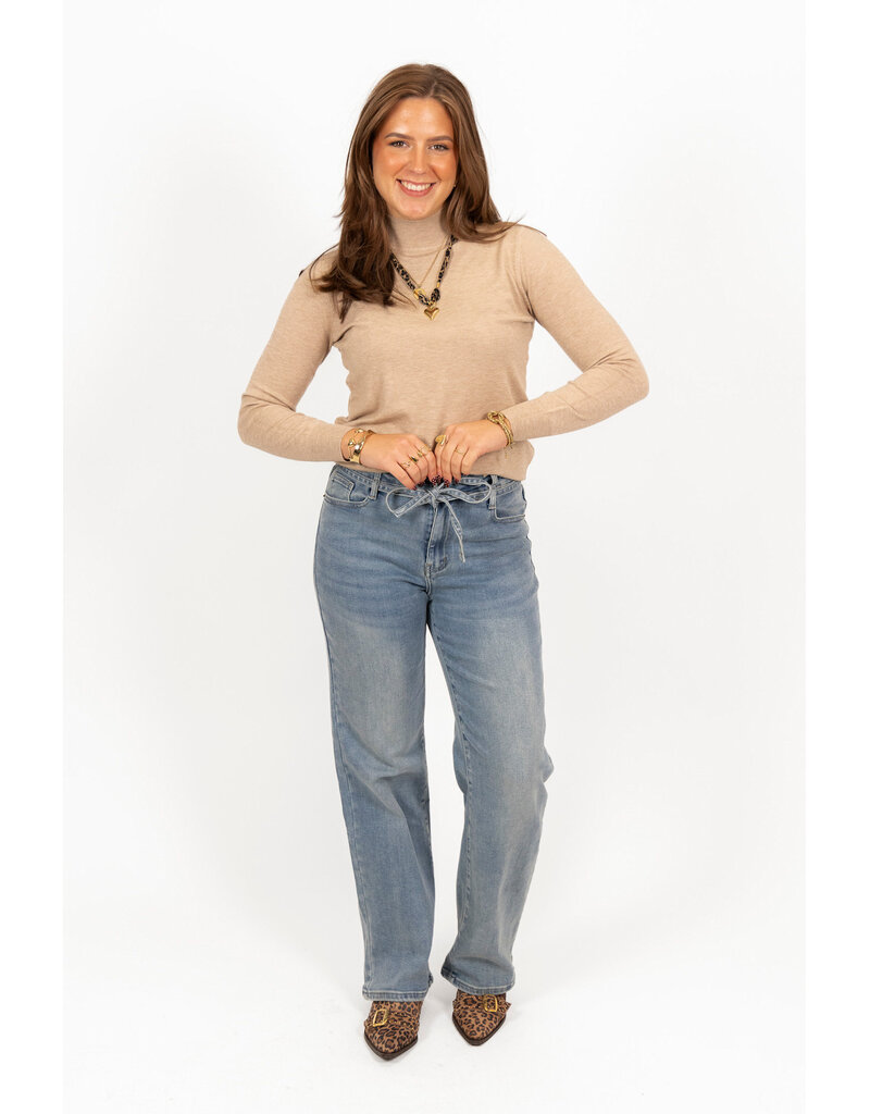 21Jewelz Basic trui met col - beige