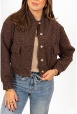 21Jewelz Bomber jasje met knoopjes - bruin