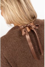 21Jewelz Gebreide trui met strik - choco bruin