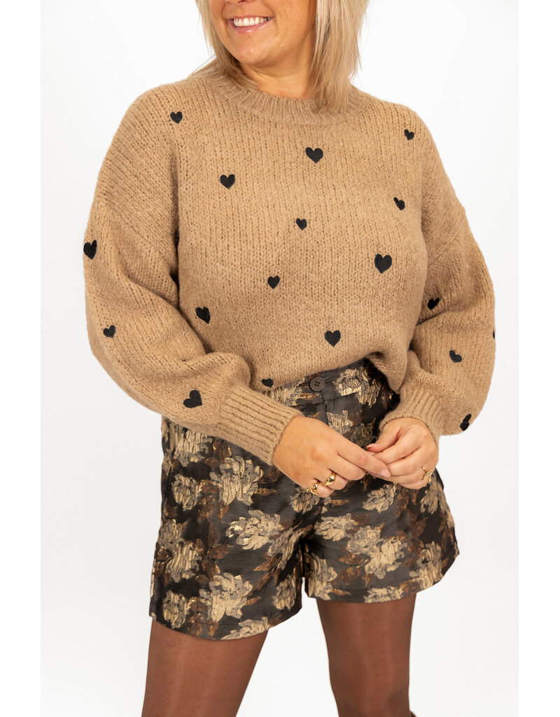 21Jewelz - The Label 21Jewelz | Trui Sterre - Taupe/Zwart